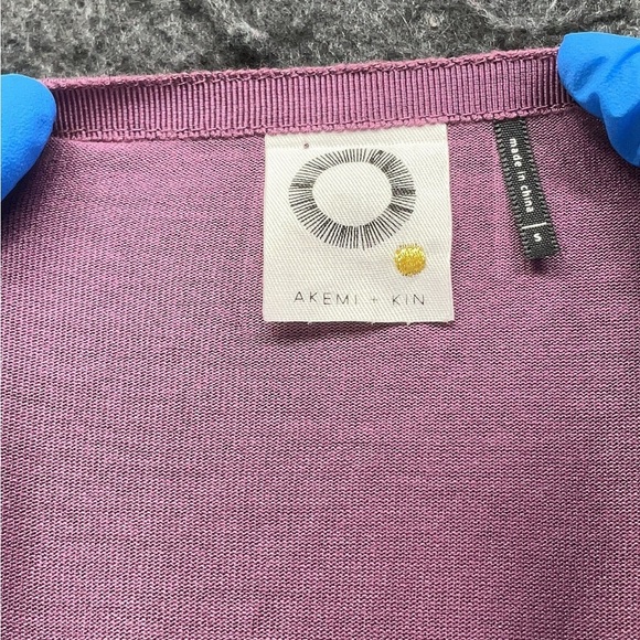 Purple Embellished Blouse with 3/4 Bell Sleeves - Picture 4 of 4